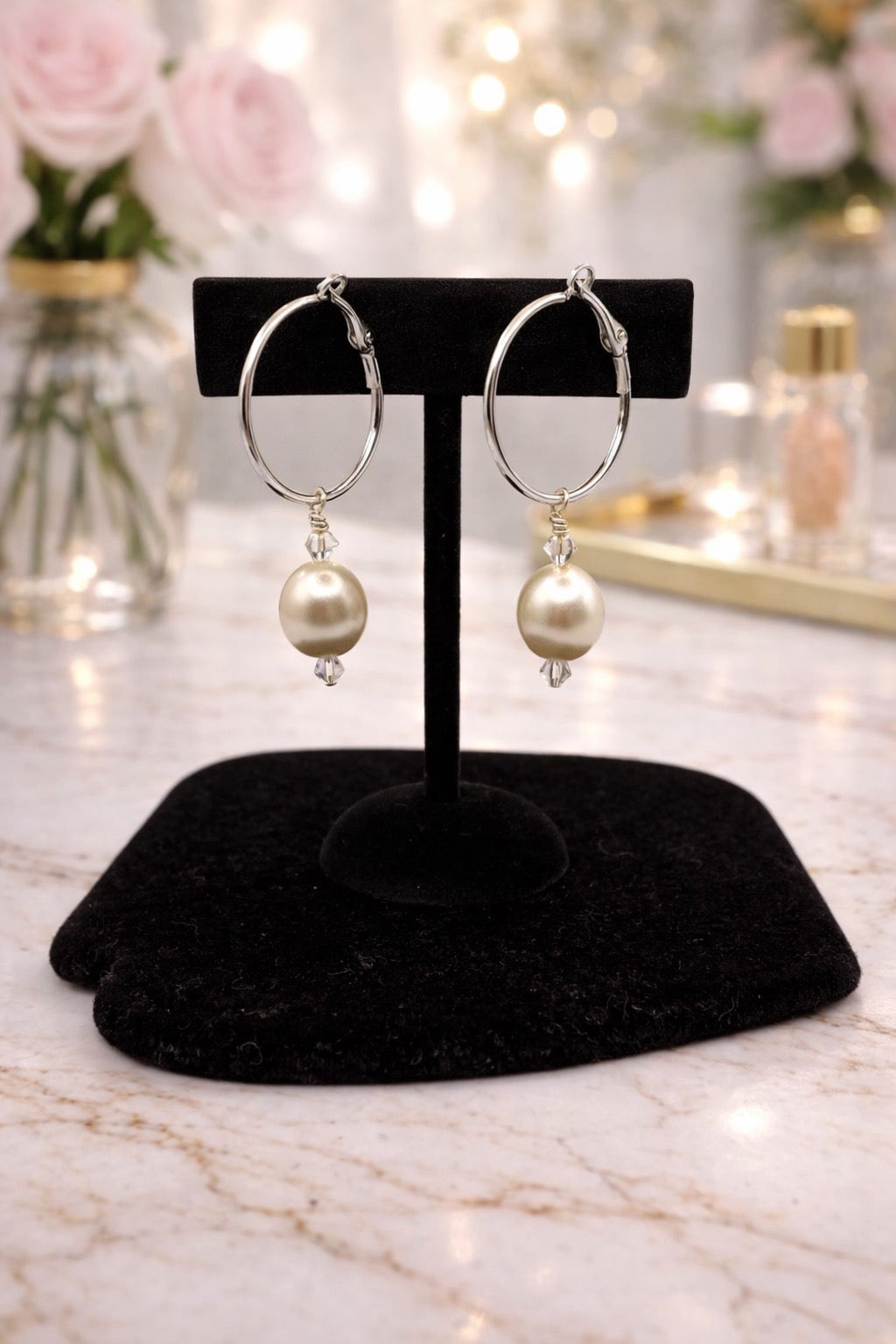 Single Pearl Earrings