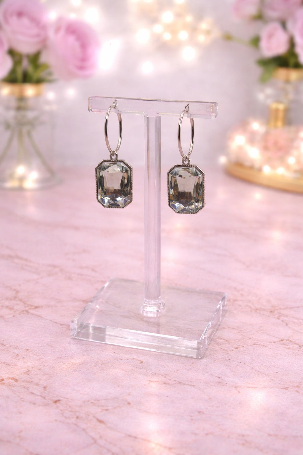 Clear Crystal Earrings