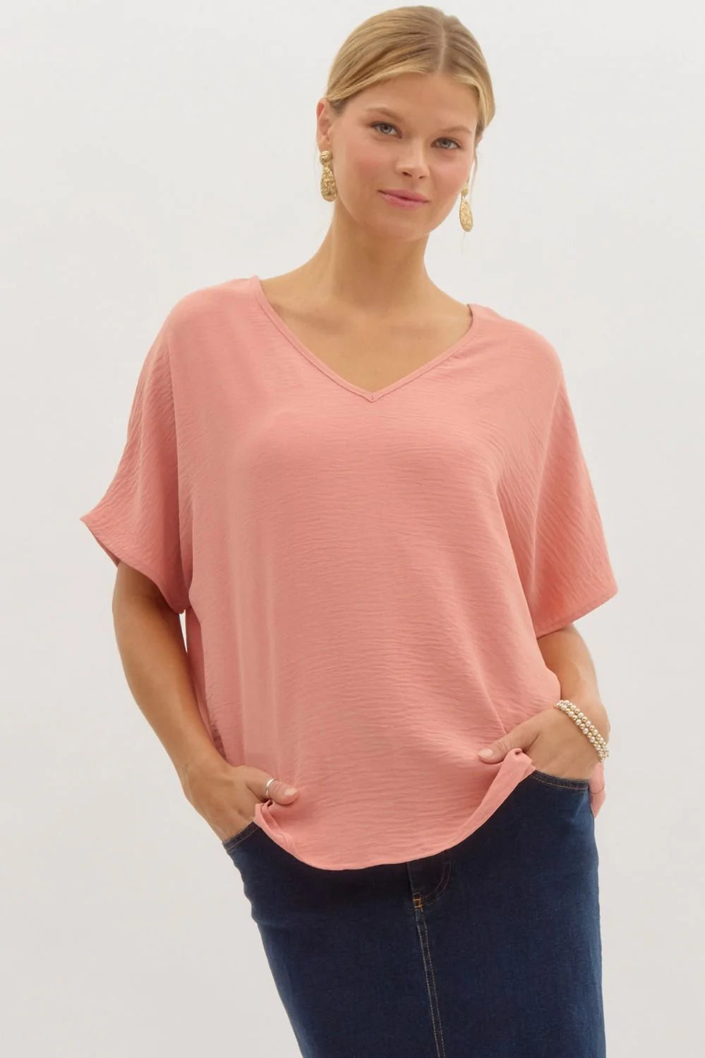 Cyndi Everyday Blouse Salmon