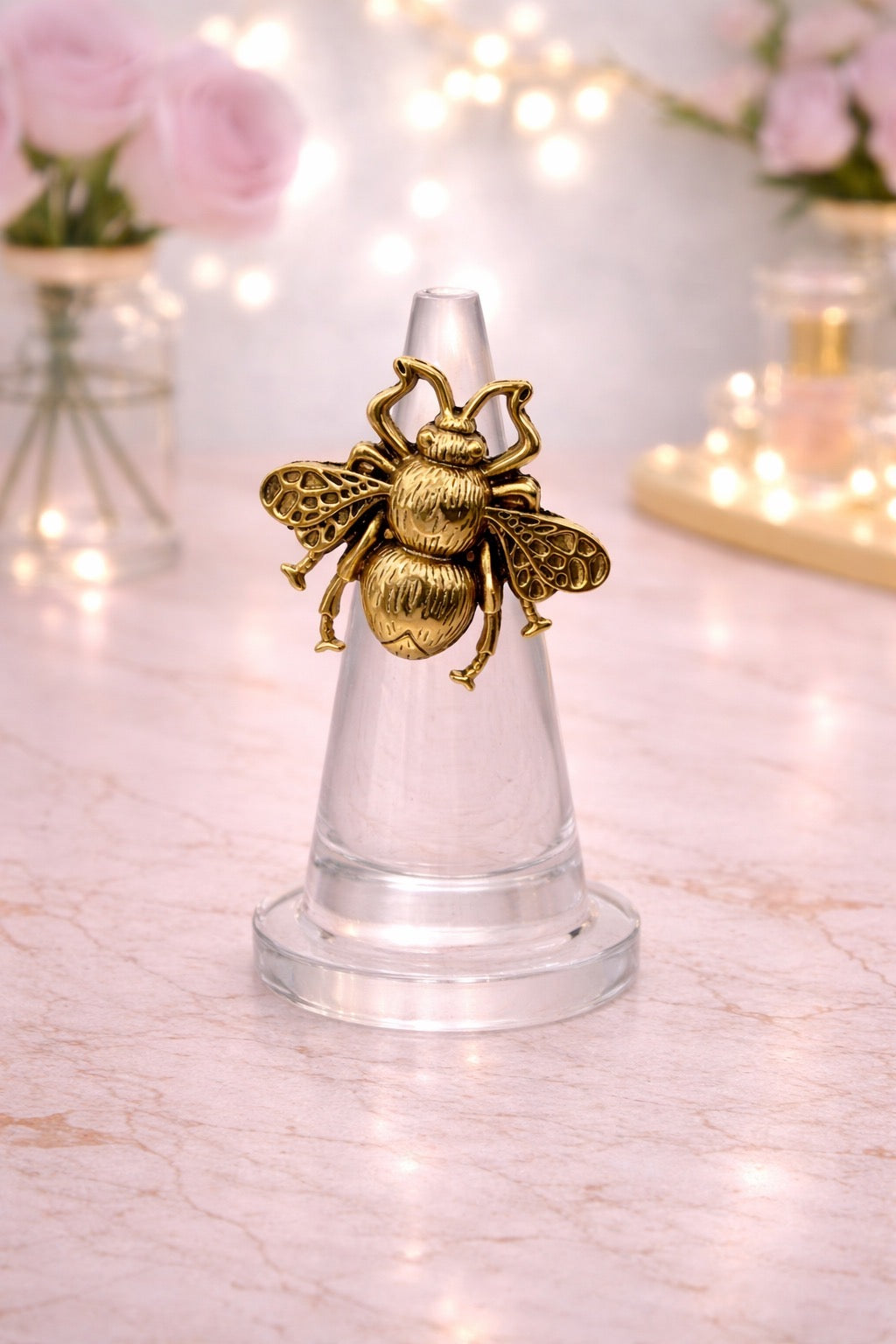 Gold Bee Ring