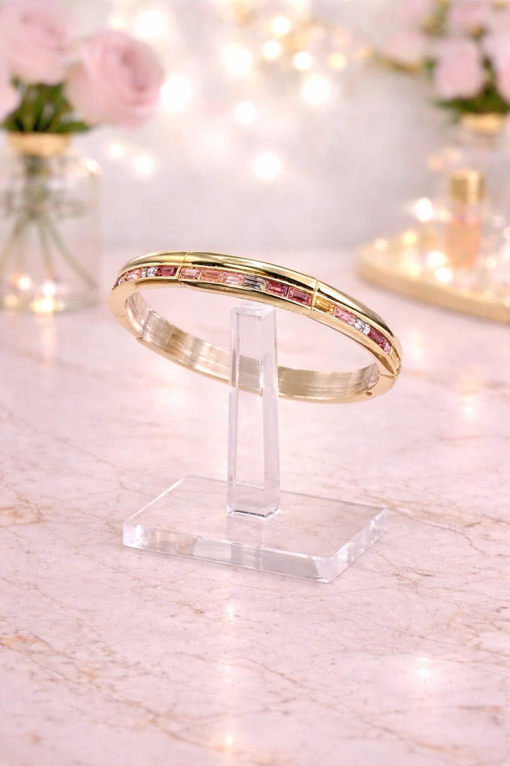 Multi Color Pink Gold Bracelet