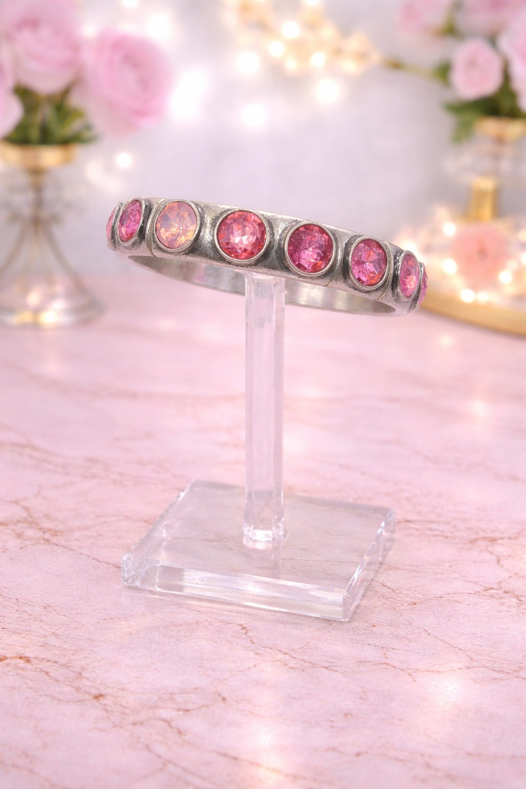 Pink Silver Bracelet