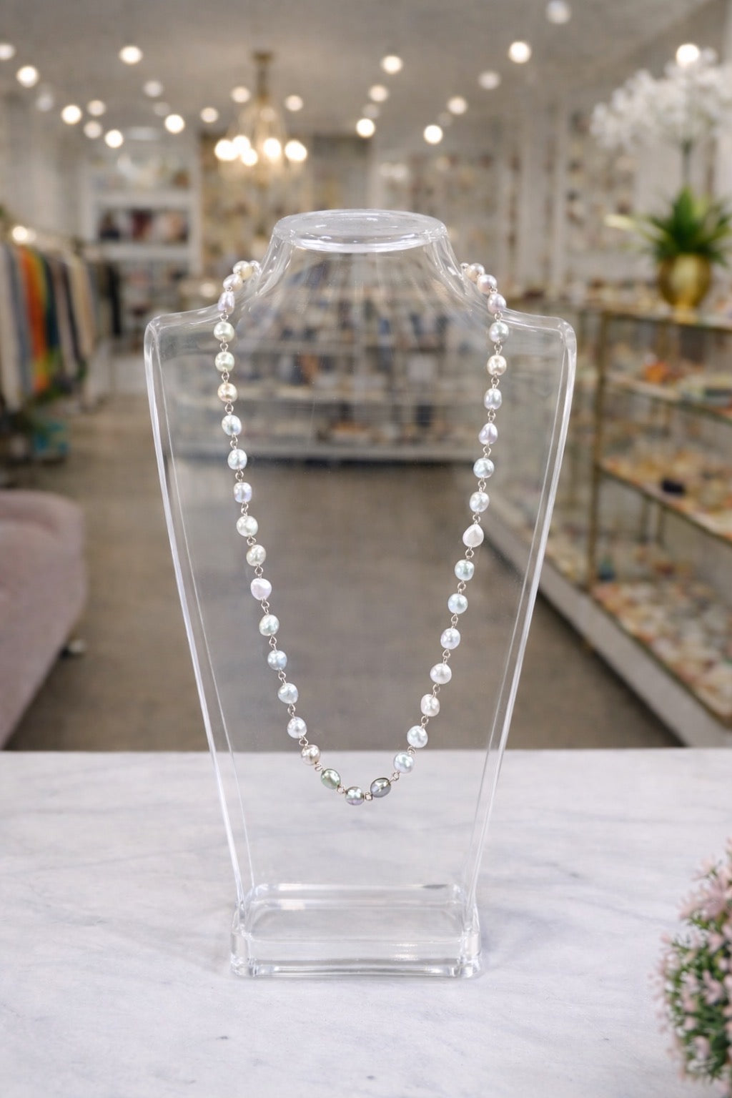 Pearl and Sterling Silver Necklace