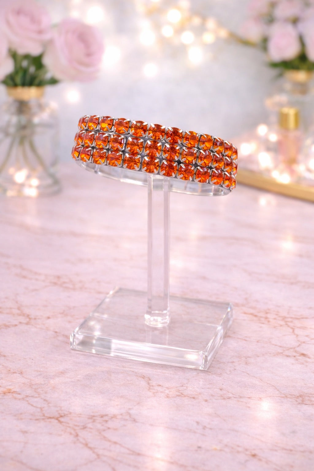 1 Orange Crystal Bracelet