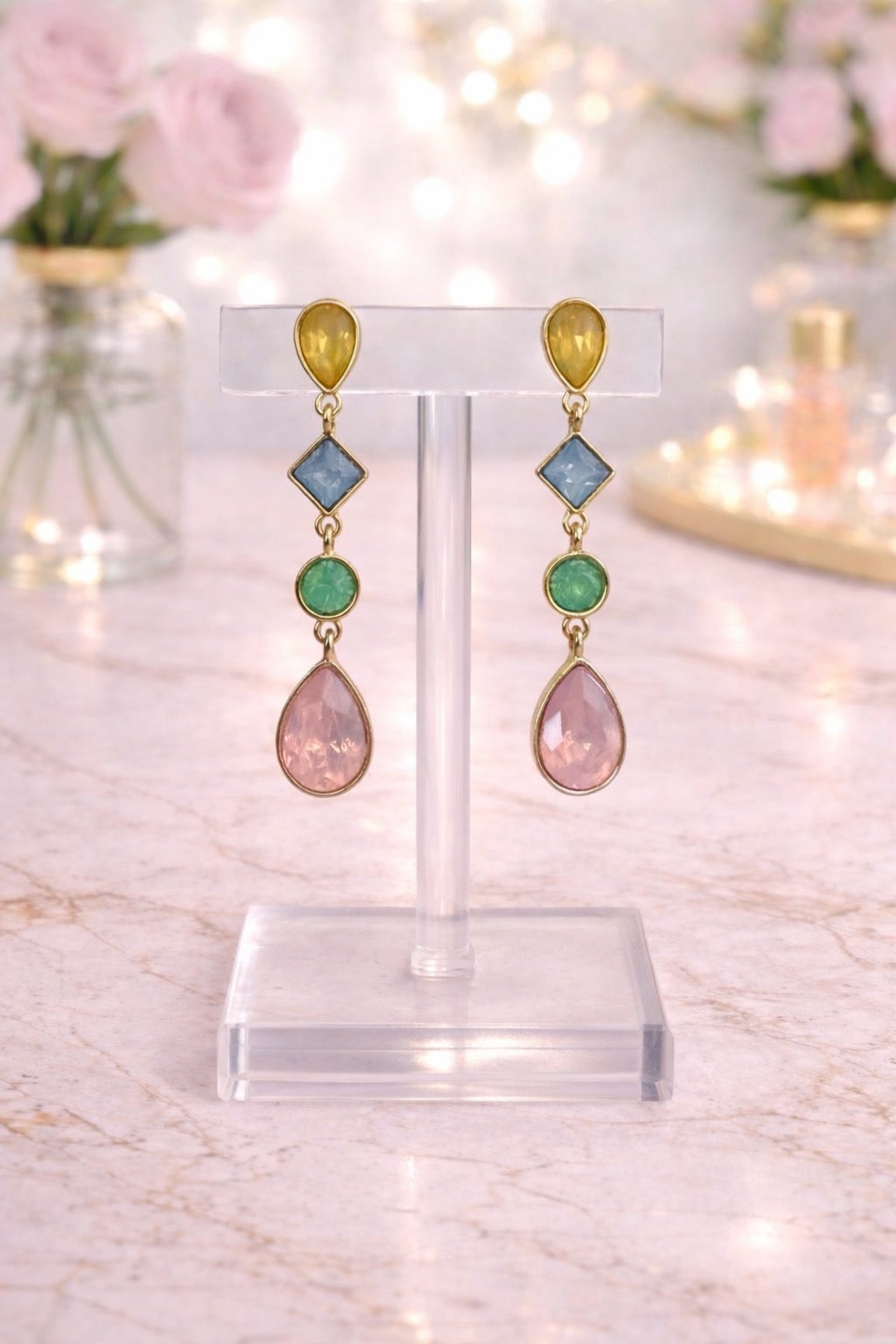 Multi Color Pastel Earrings