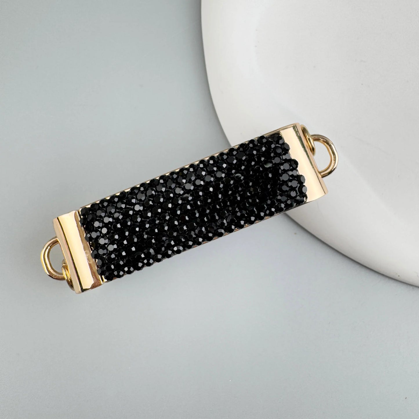 Black Rhinestone Crossbody Phone Lanyard