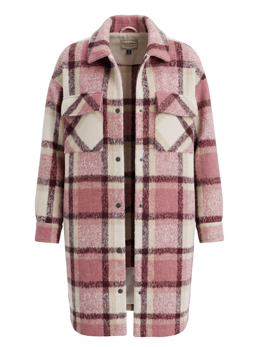 Sharon Long Plaid Jacket