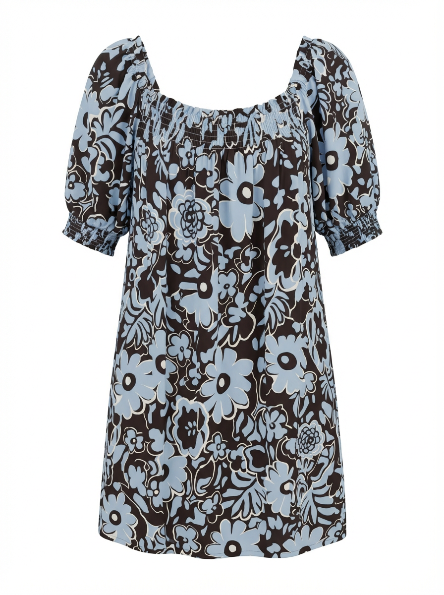 Dahlia Blue Floral Dress