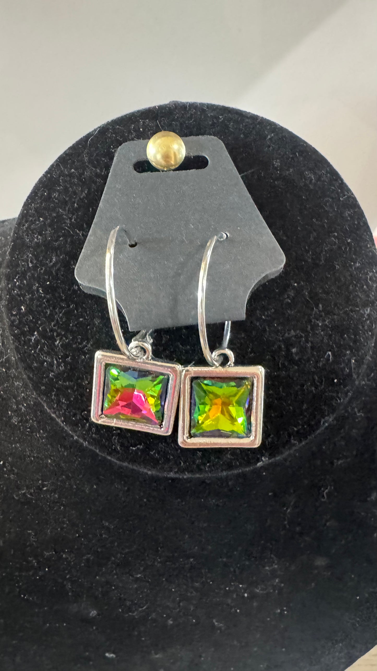 E8 Volcano Stone Square Earrings