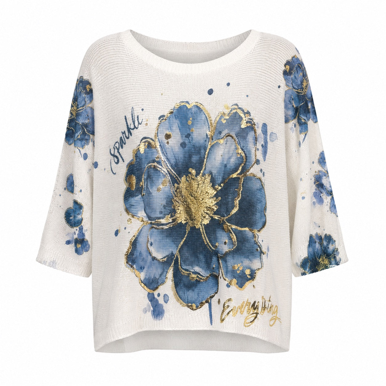 Citia Bloom Mesh Top Blue Blossom O/S