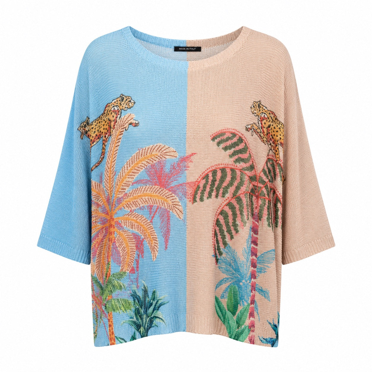 Citia Bloom Mesh Top Palm Scene O/S