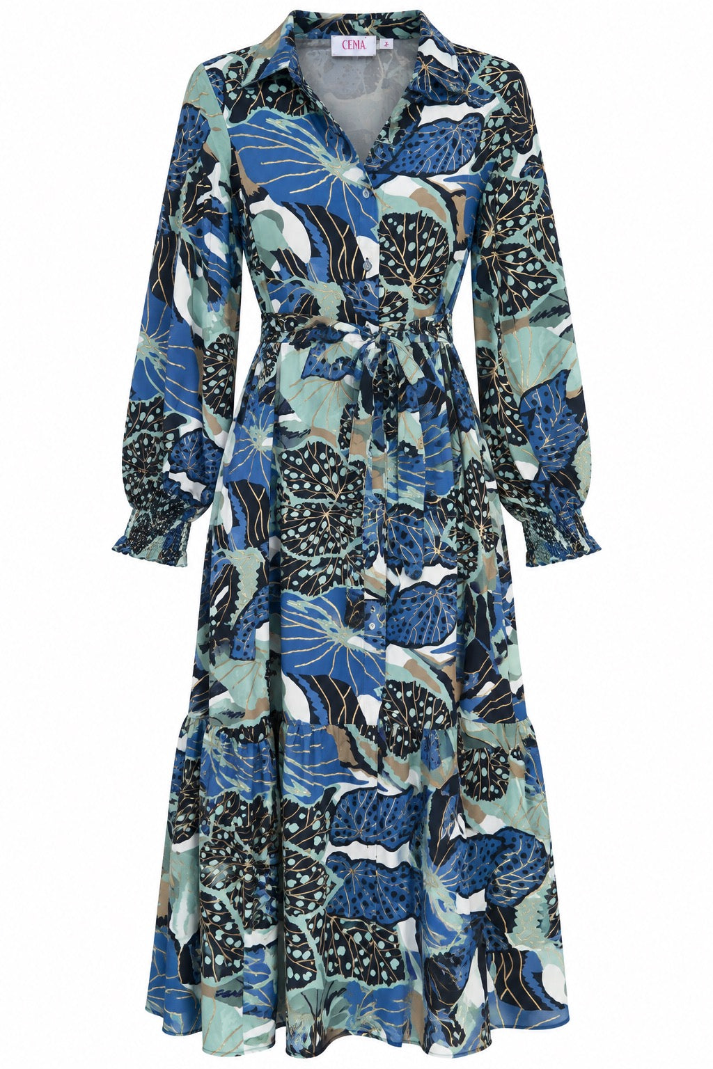 Isla Tropical Leaf Dress