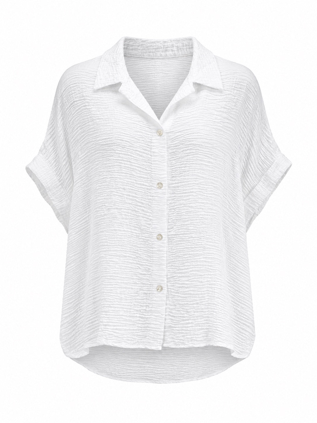 Jasmine Textured Short Sleeve Top O/S