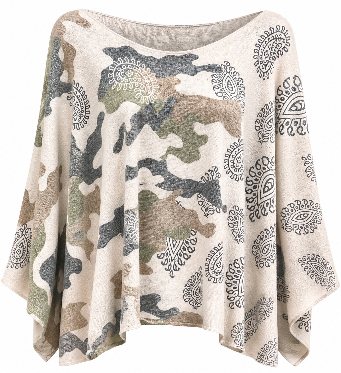 Rosina Print Sweater Camo Amore