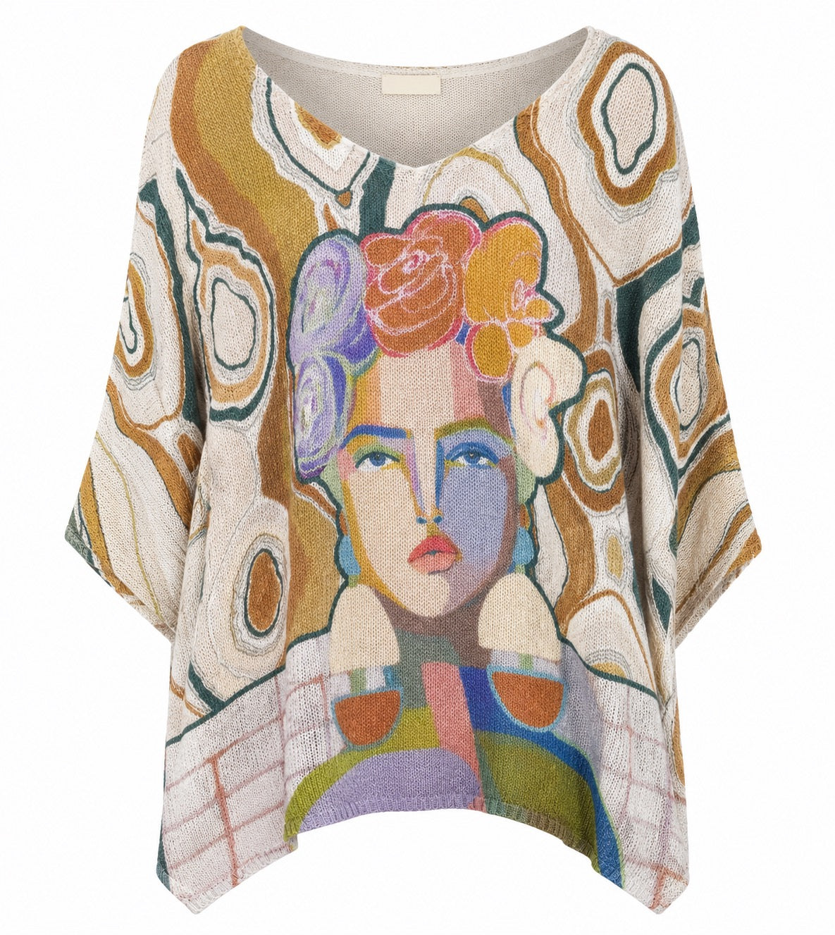 Rosina Print Sweater Face of Earth