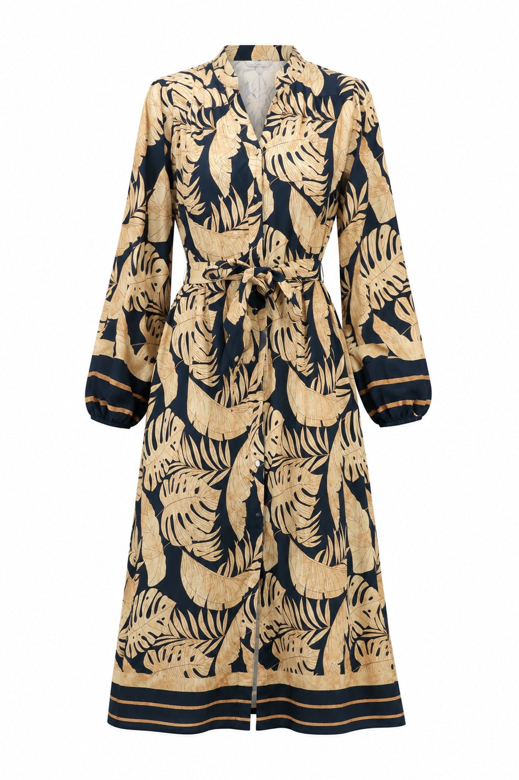 Adalyn Tropical Leaf Maxi Dress