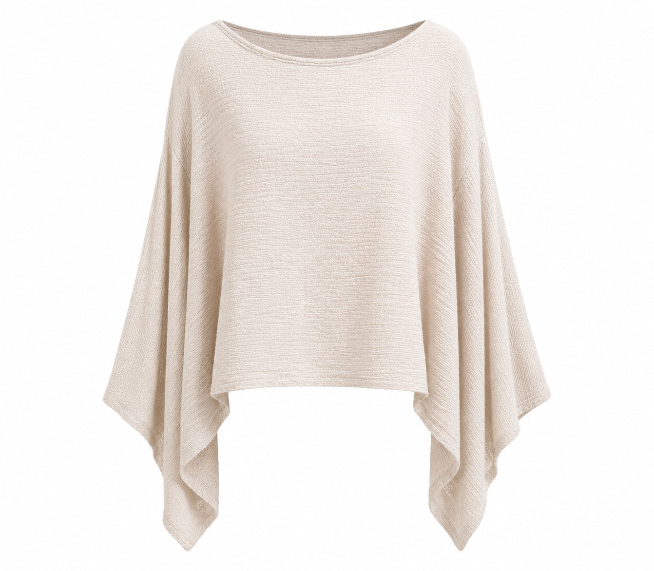Ester Oatmeal Knit Poncho