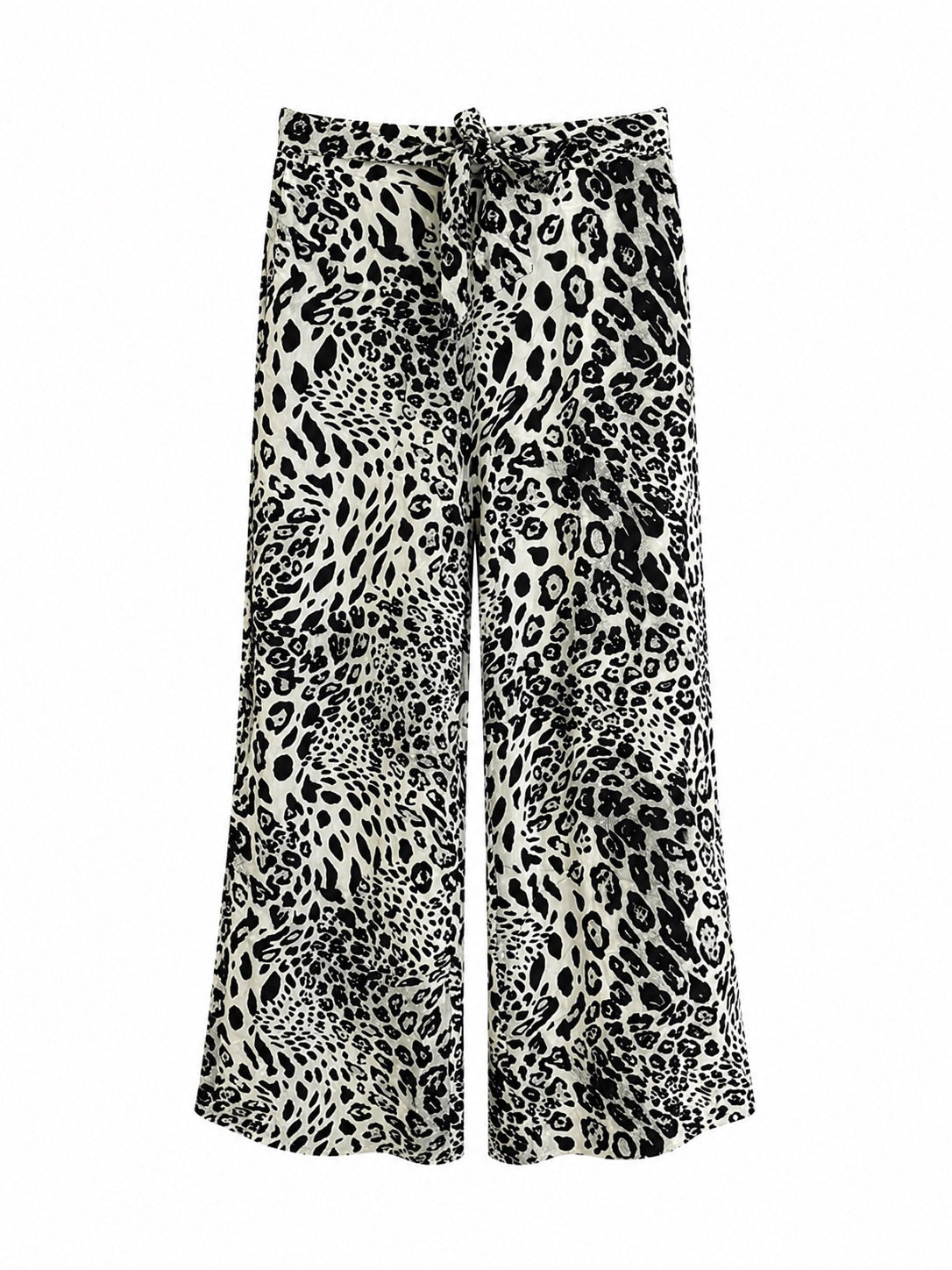 Zara Leopard Wide-Leg Pants