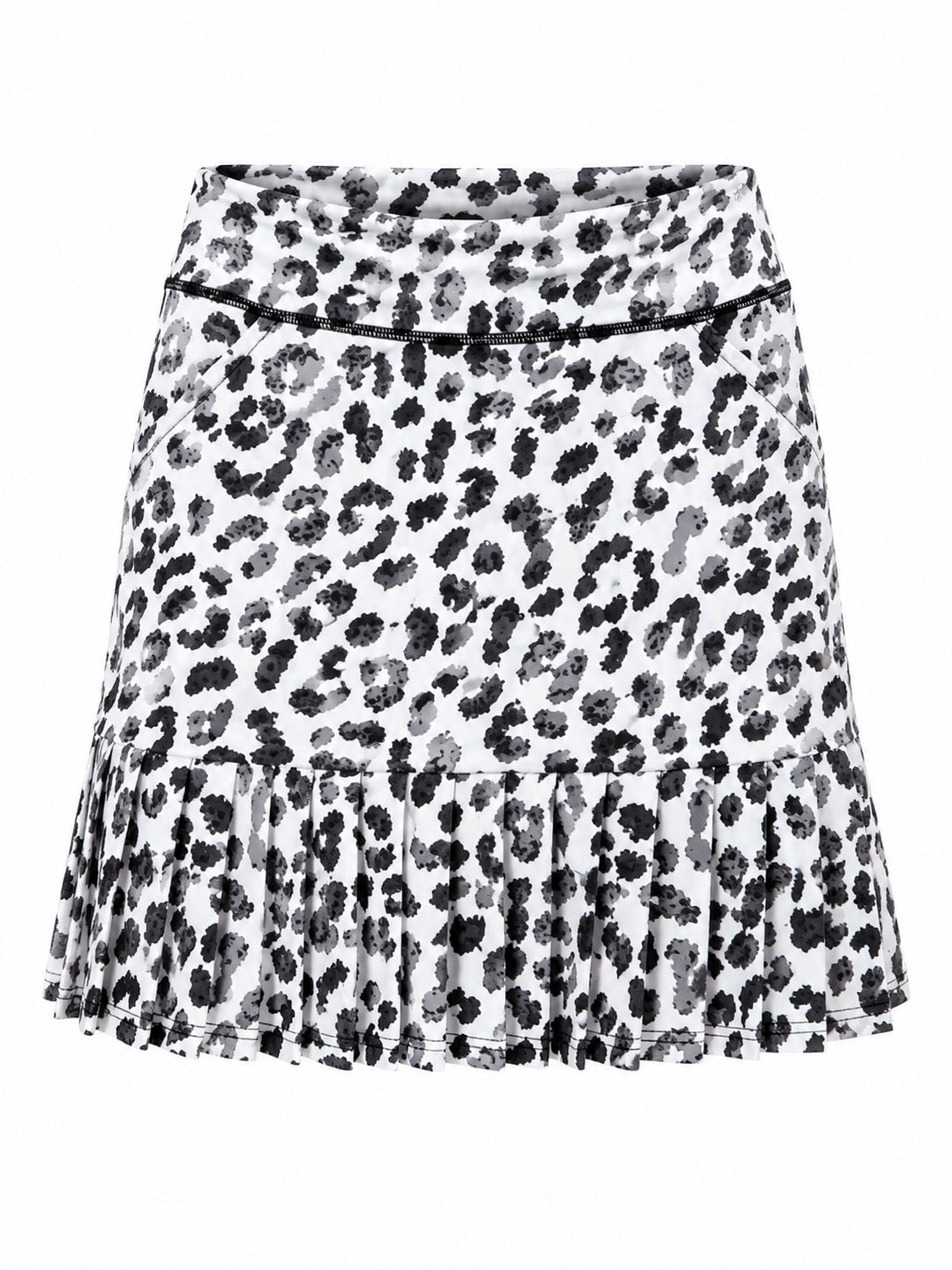 Tina Skirt with Built in Shorts Ruffle Bottom - Leopard
