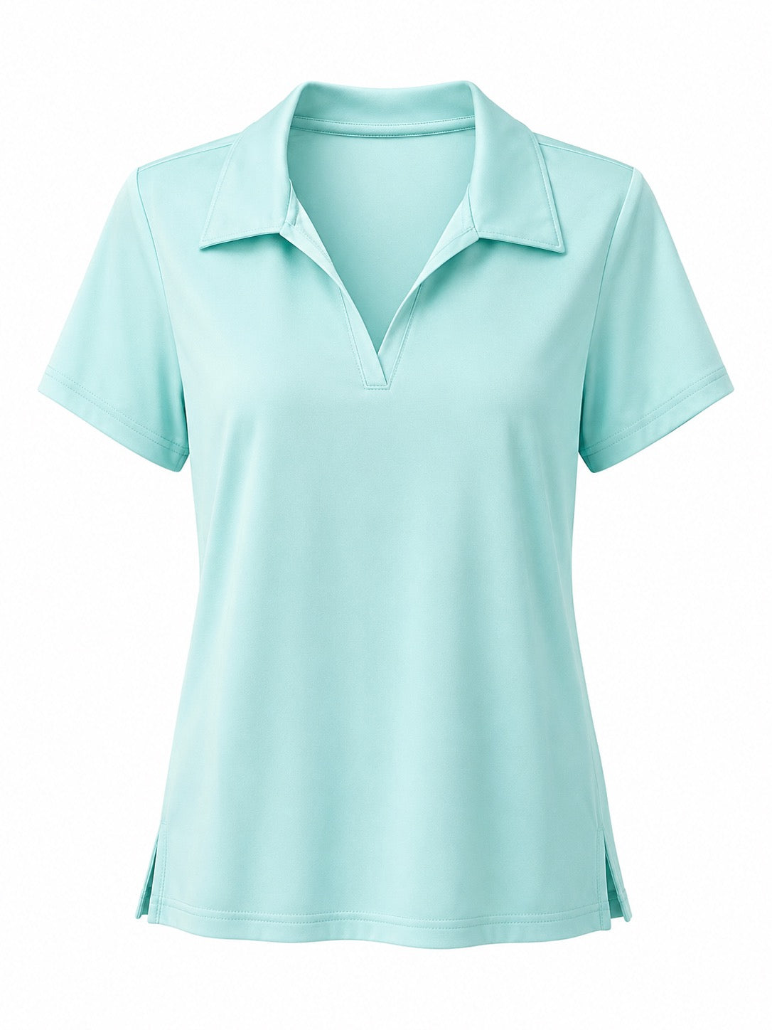 Aaron Collared Top - Aqua