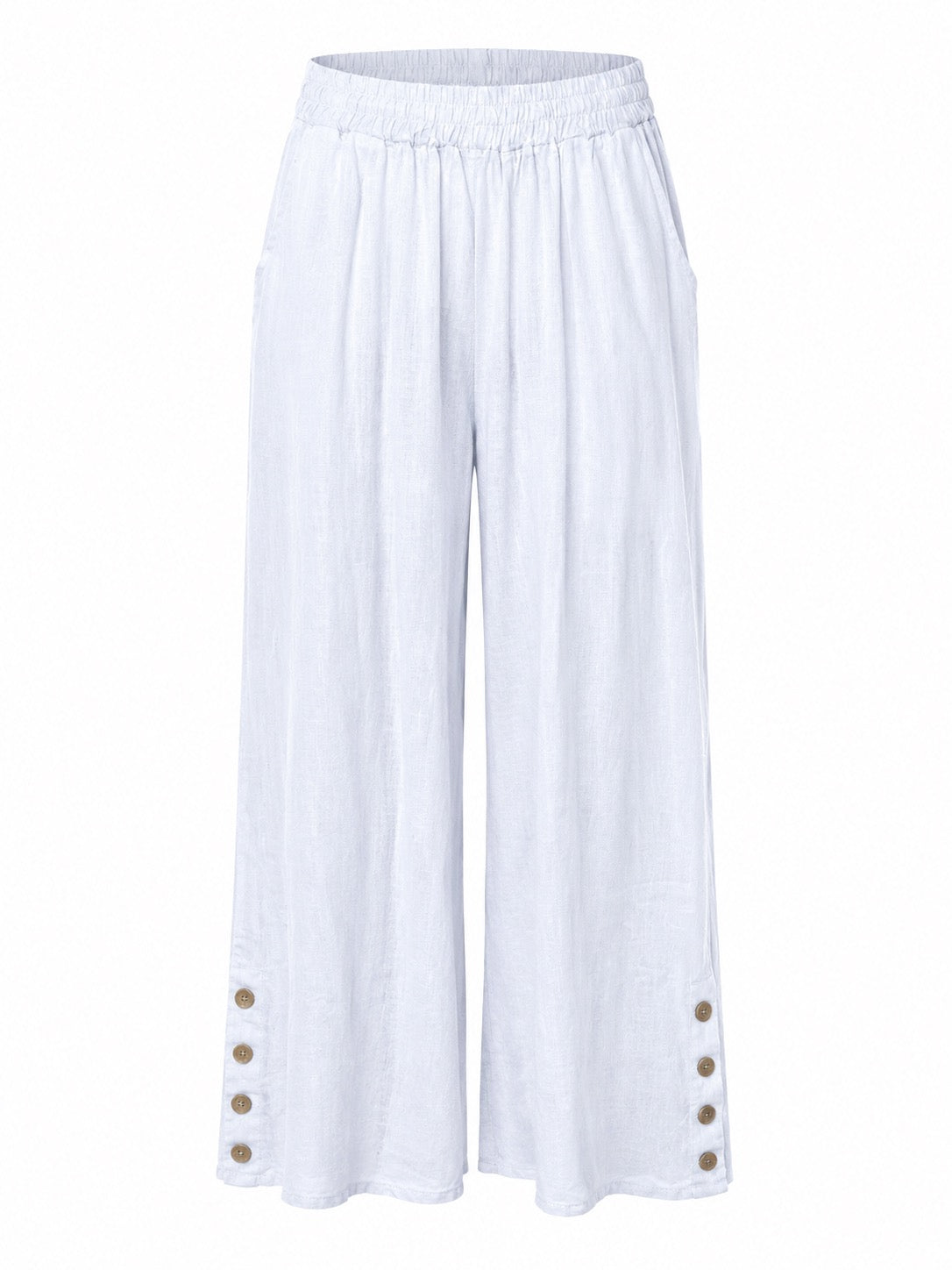 Angela Button-Trim Culottes O/S