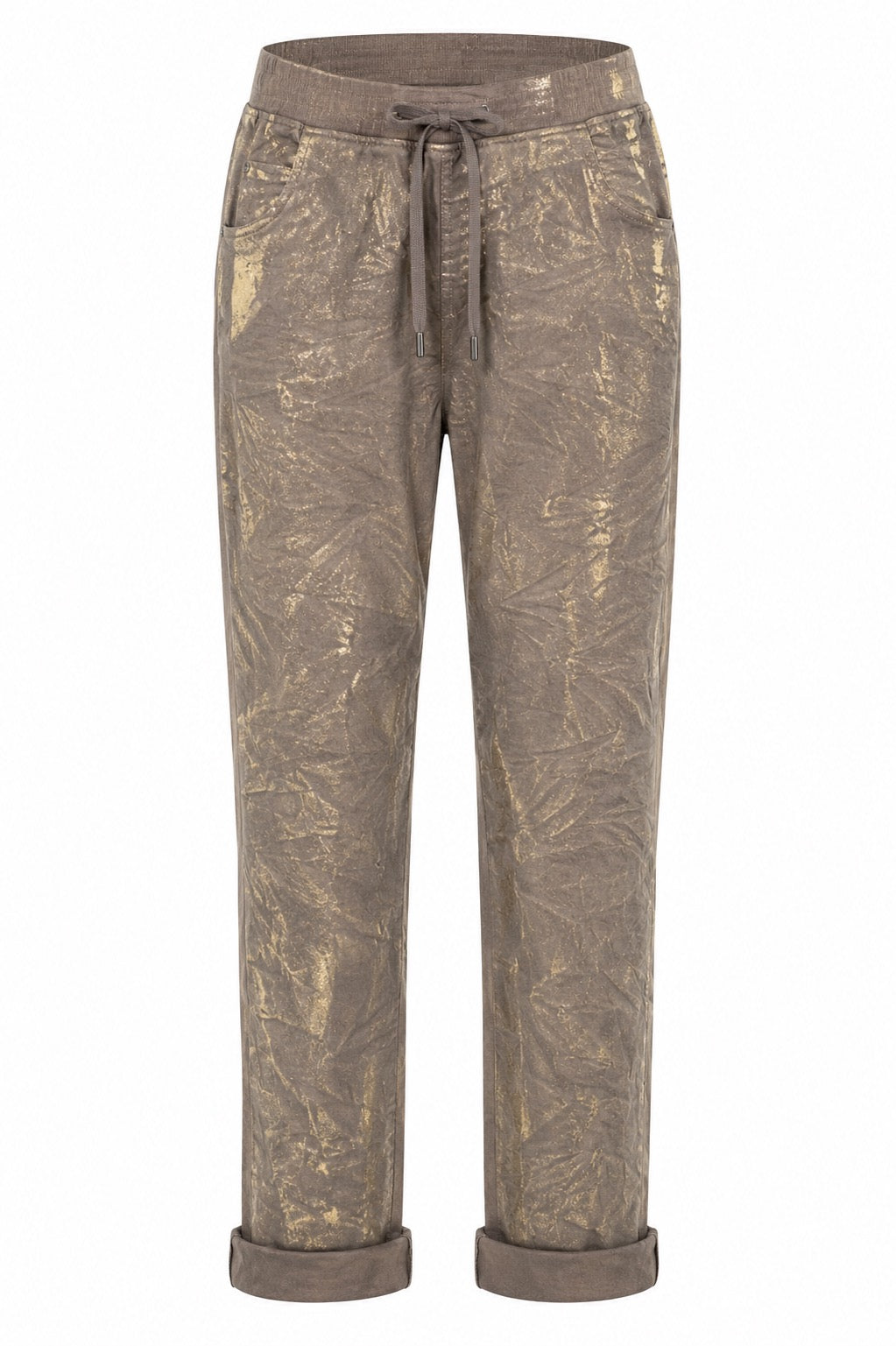 Janna Stretch Pant Chocolate with Gold