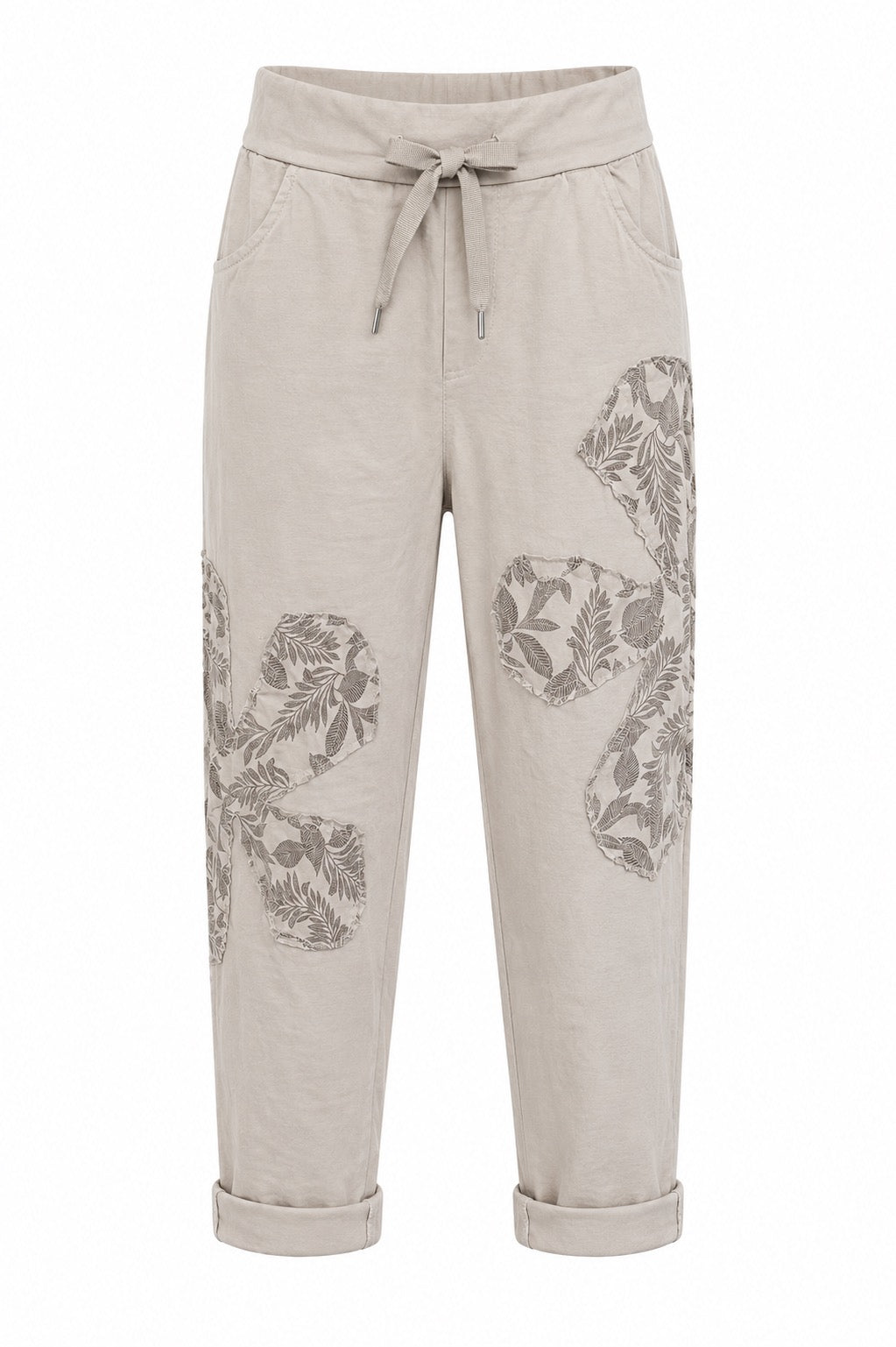 Janna Taupe appliqué Stretch Pants