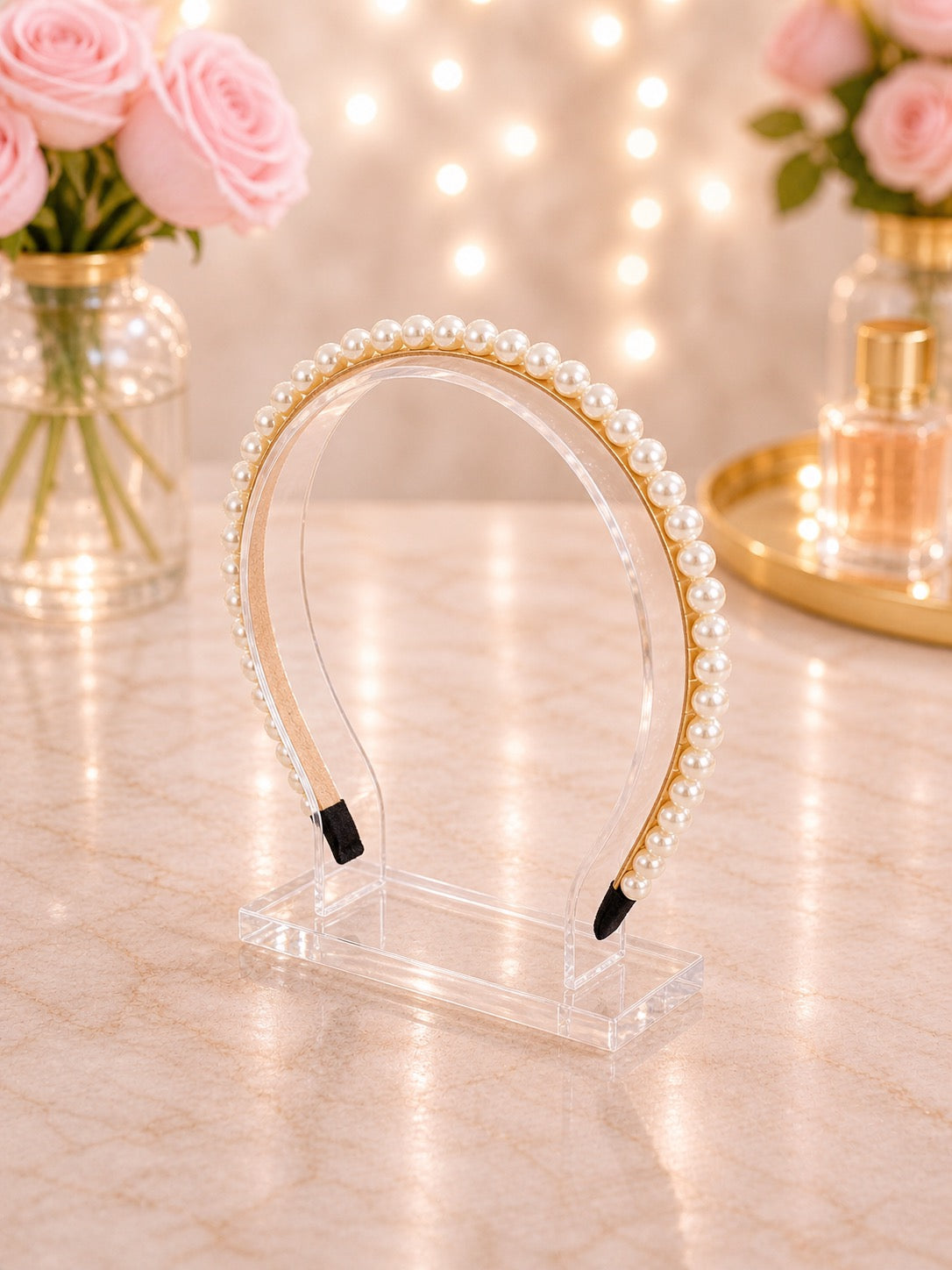 Single Row Pearl Headband