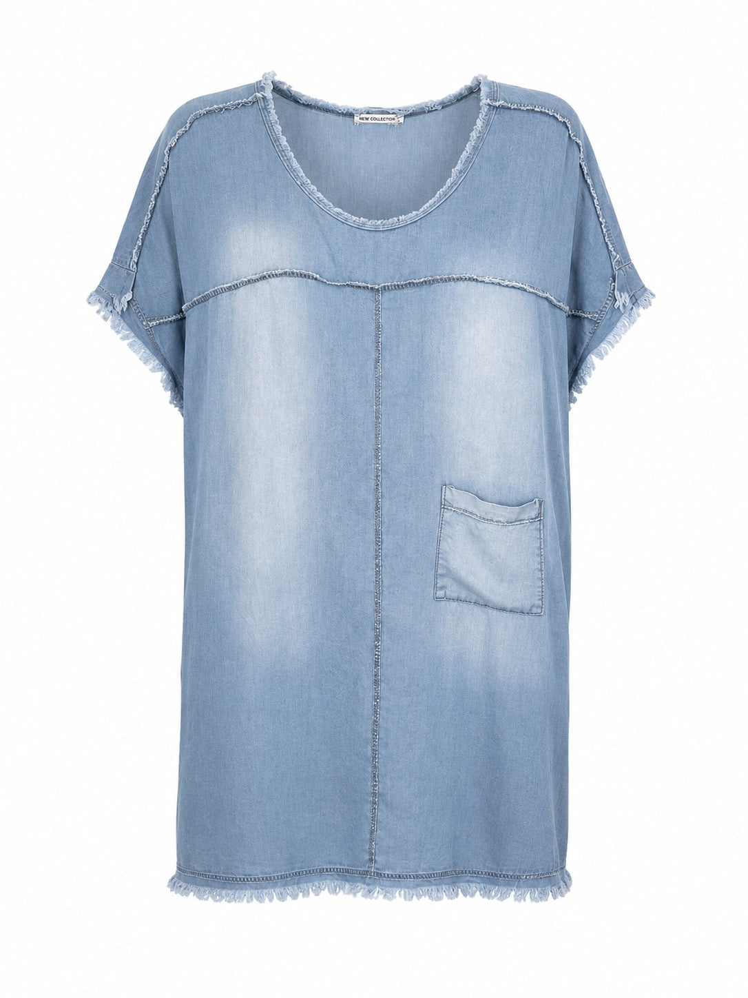 Billie Chambray Fringe Dress