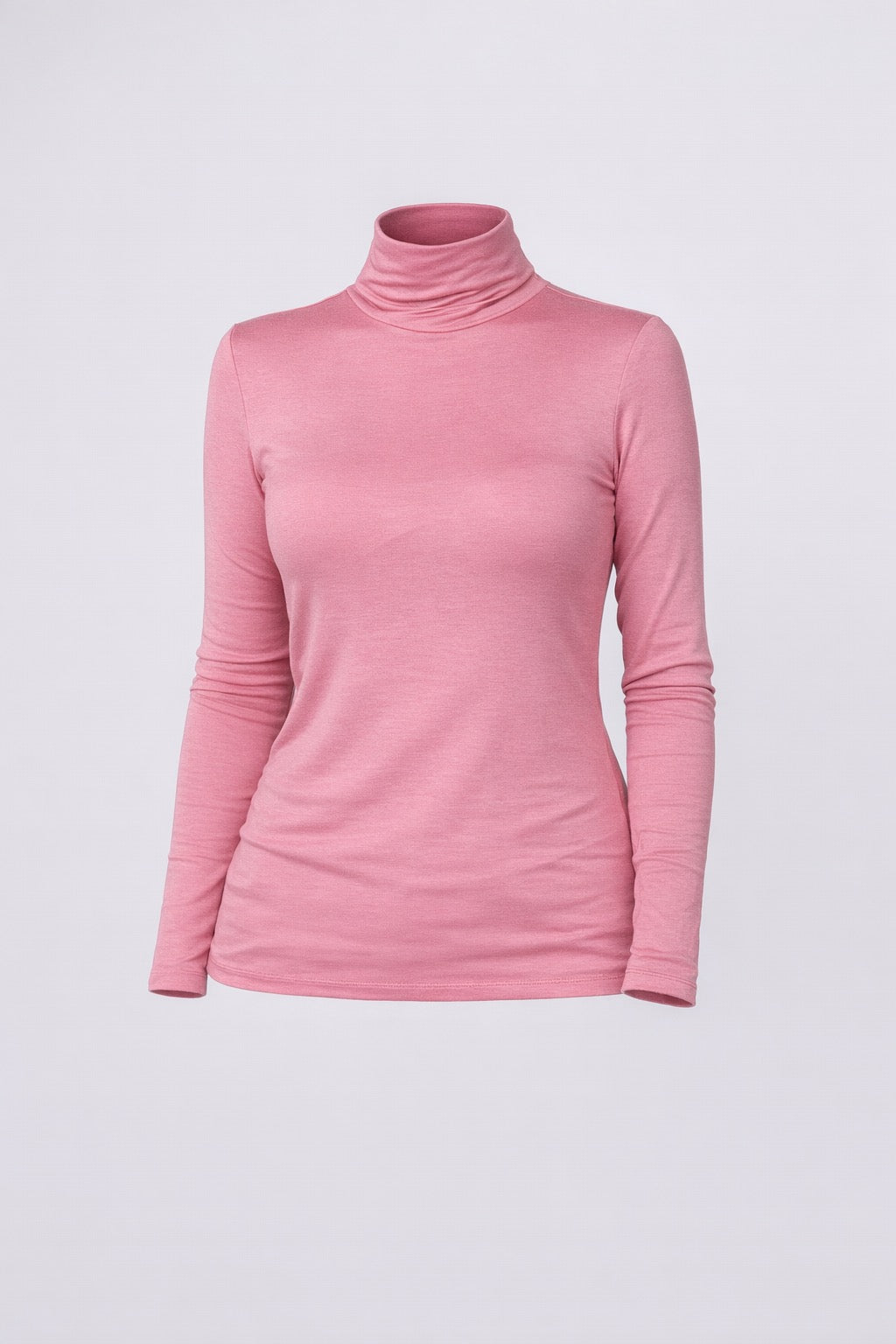 Lydia Mock Neck Rayon Jersey Top Mauve