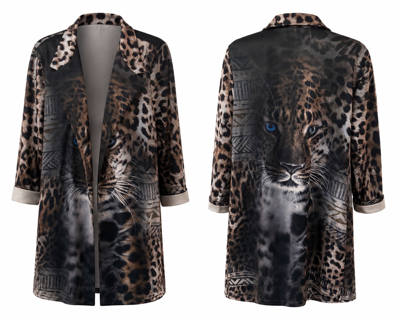 Sasha Leopard Portrait Jacket O/S