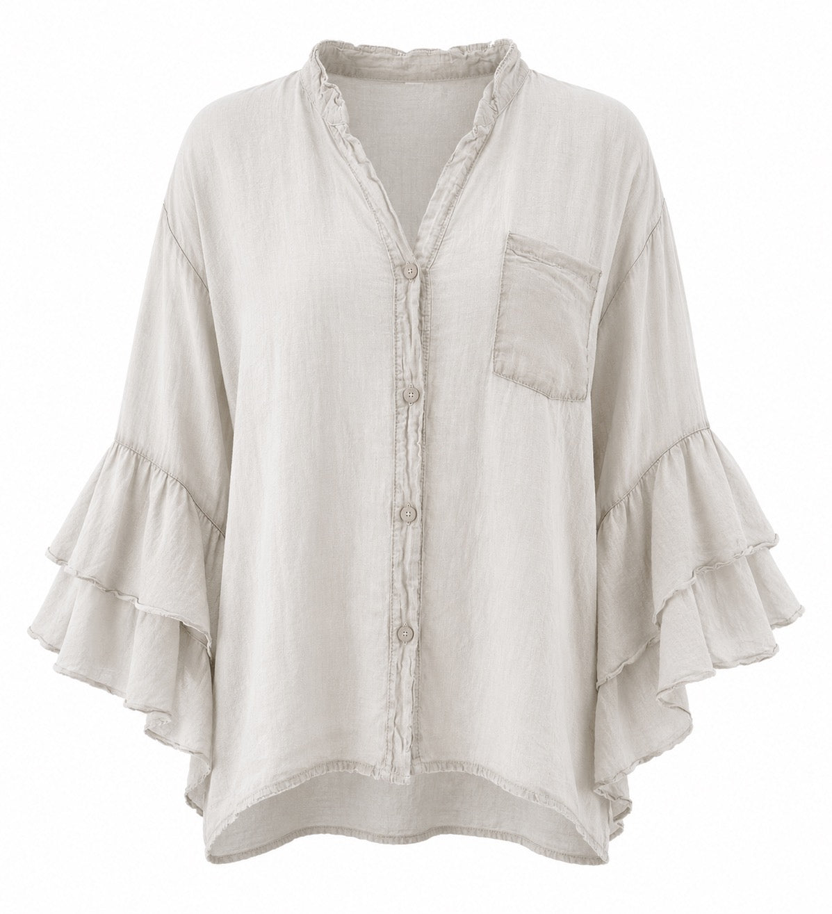 Marina Ruffle Sleeve Blouse