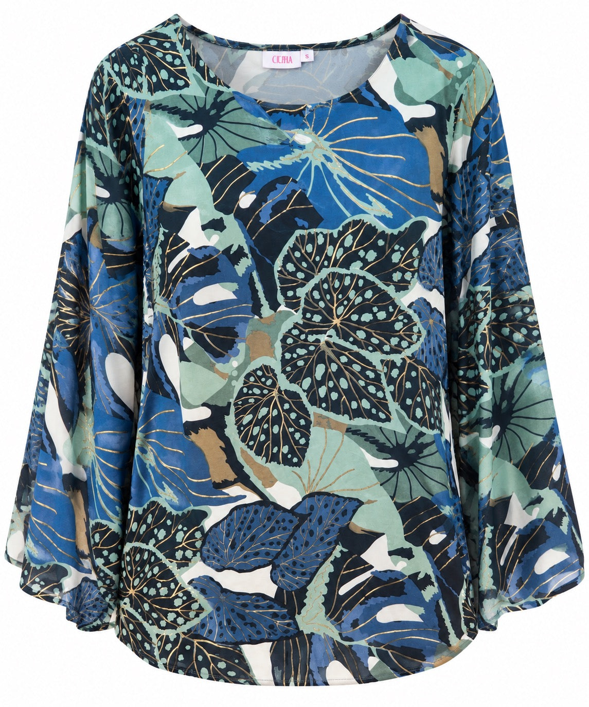 Isla Tropical Leaf Blouse