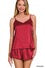 Satin Cami & Short Set Burgundy