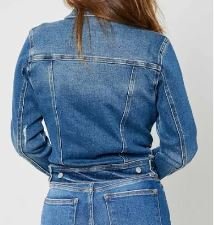 Judy Blue Destressed Dark Blue Jean Jacket