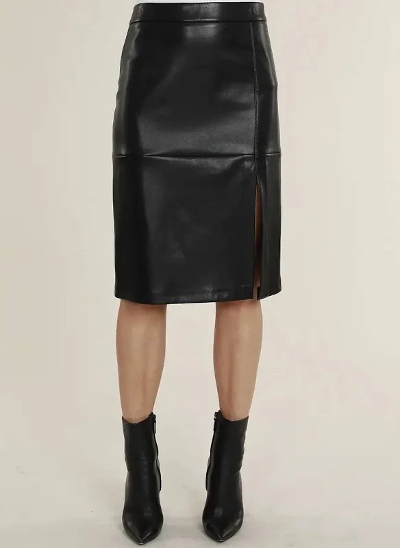 Faux Leather Pencil Skirt