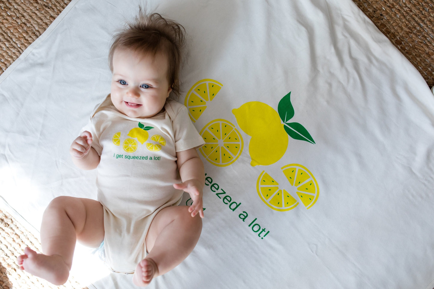 I Get Squeezed A Lot Lemon Baby Blanket