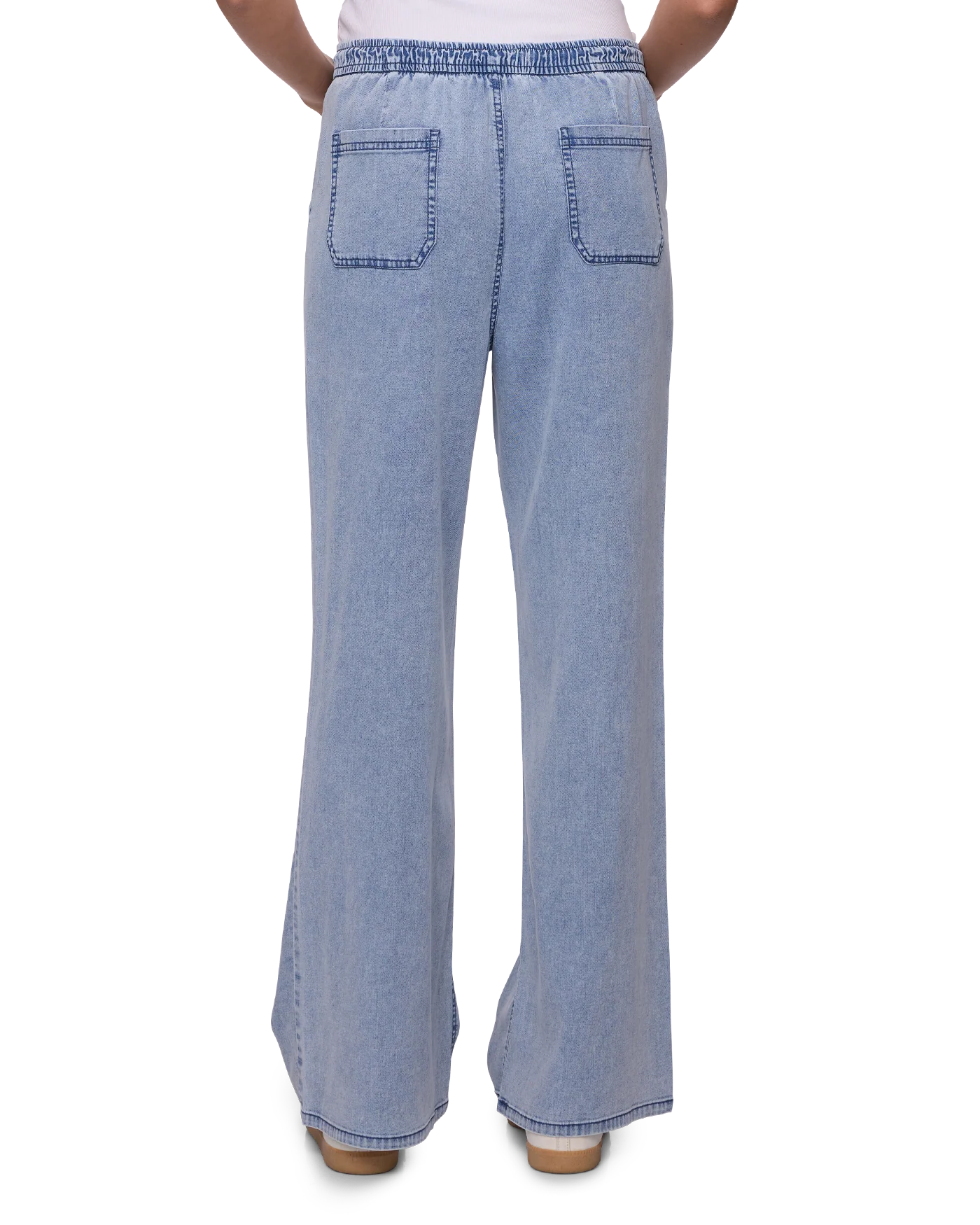 Buffton Wide Leg Pants Light Wash
