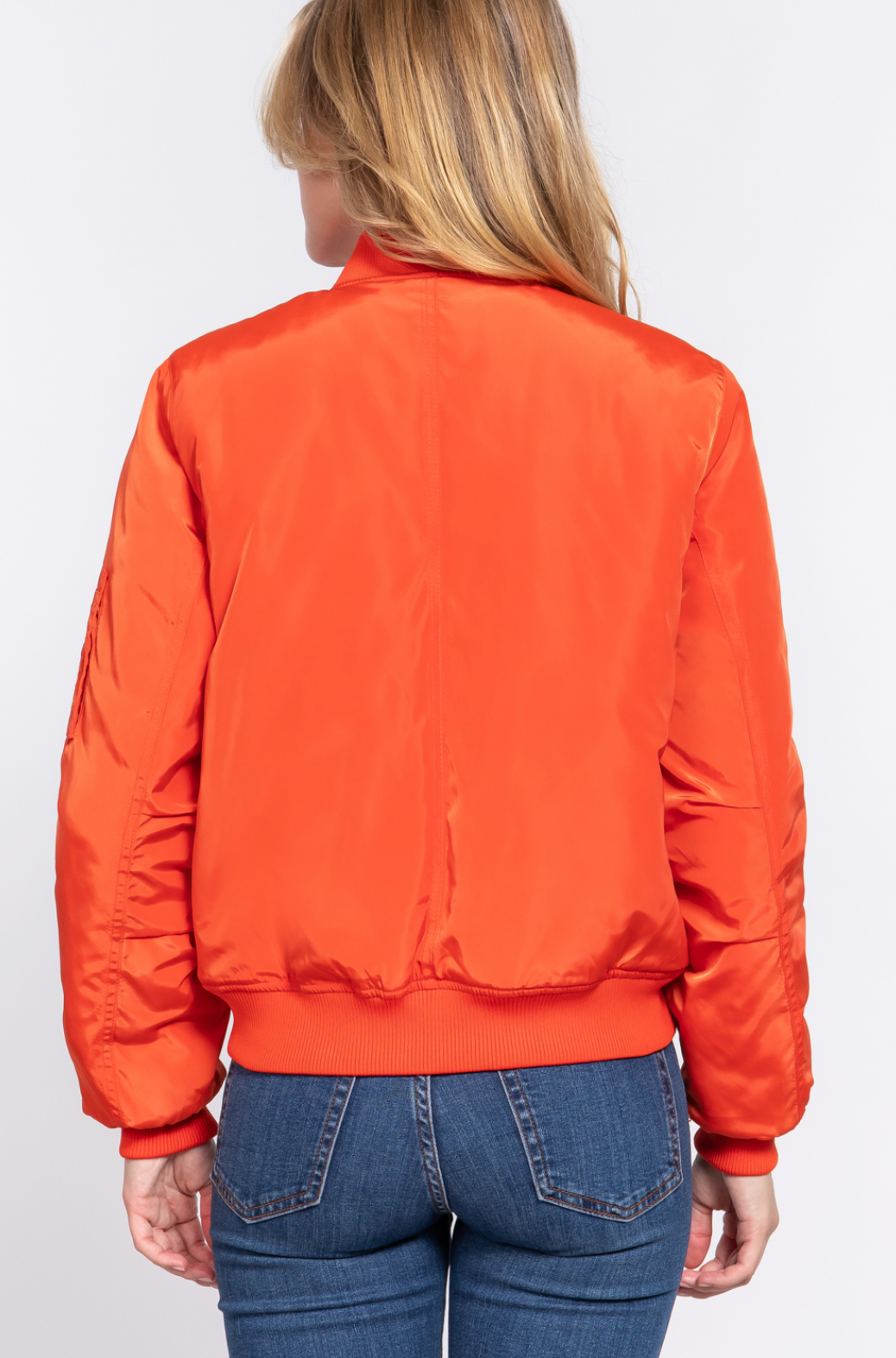 Quinn Bomber Jacket Orange