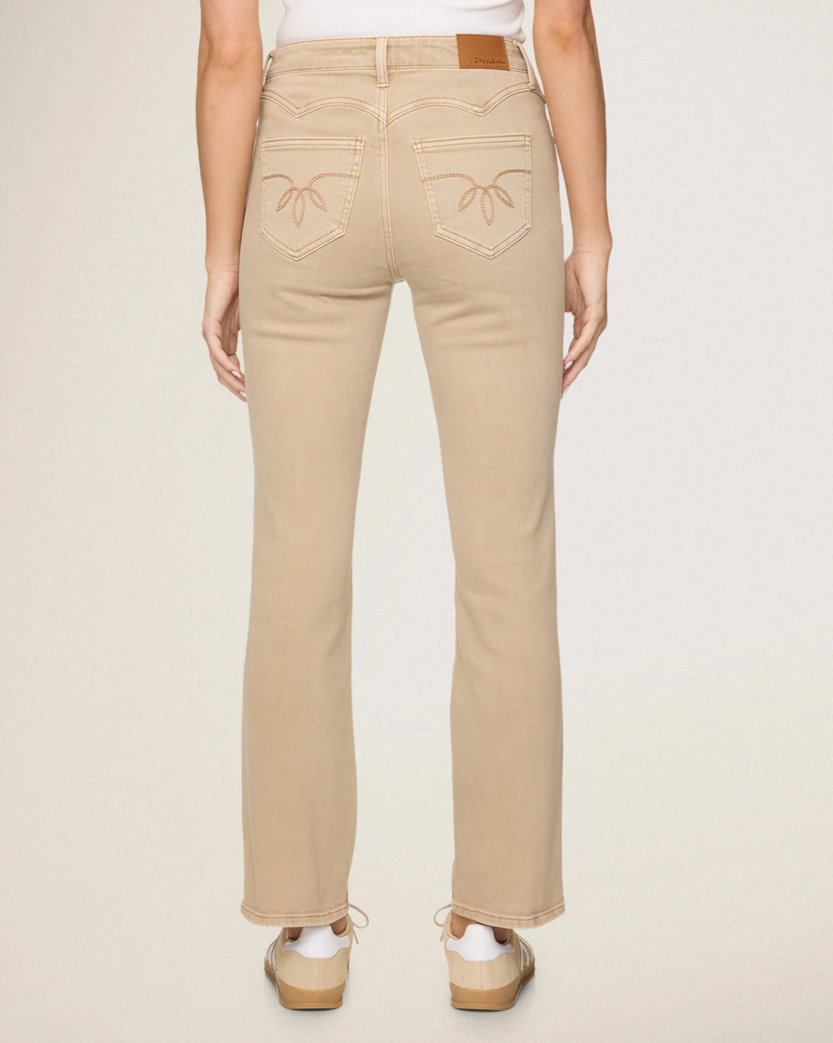 Aldie High-Rise Western Jean Sand