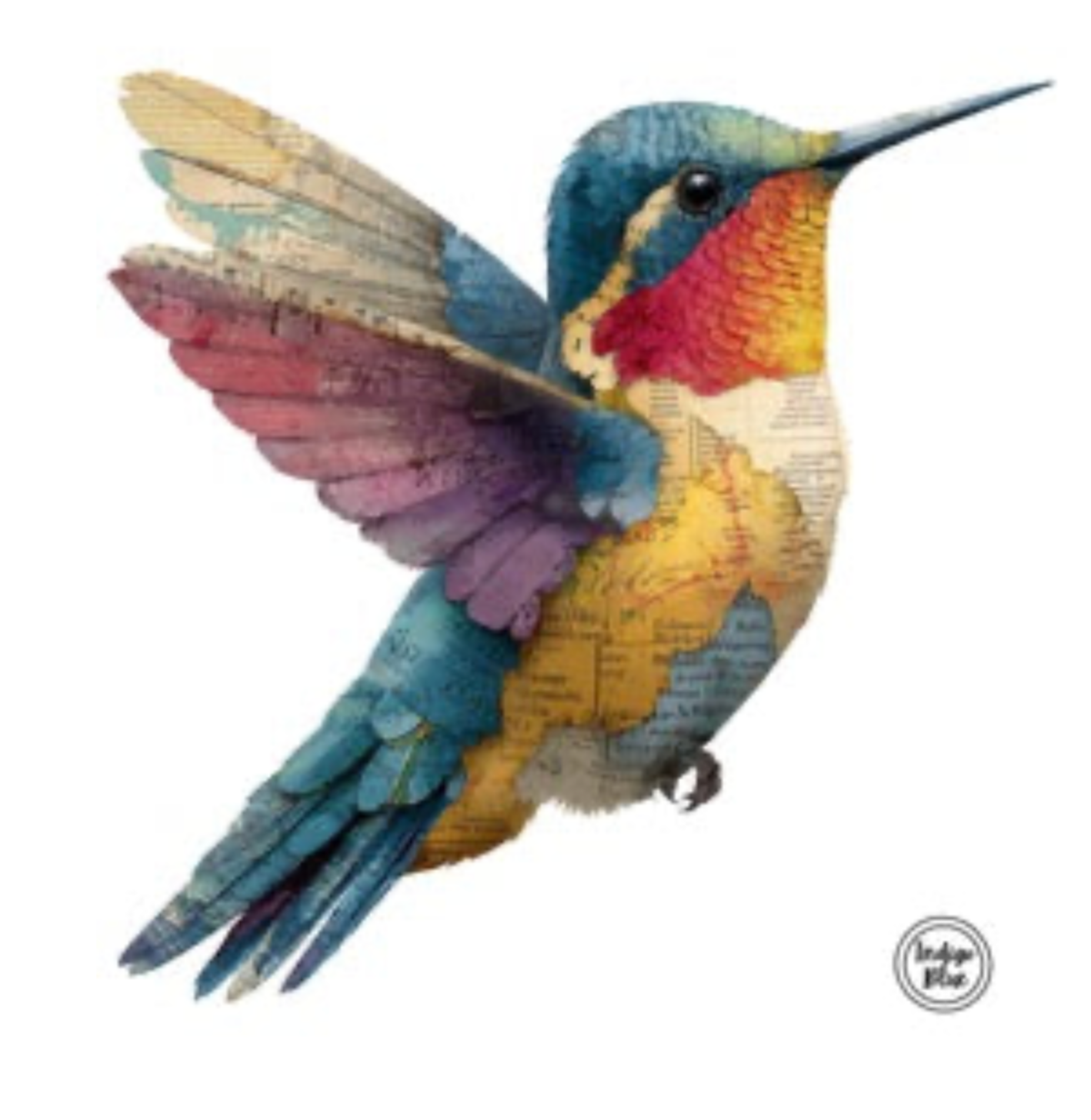 Indigo Blue - Happy Hummingbird Top *Preorder*
