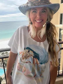 Indigo Blue - Hermit Crab Vibes Top *Preorder*