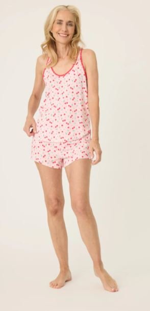 Ruby Red Cherry Tank and Short Set