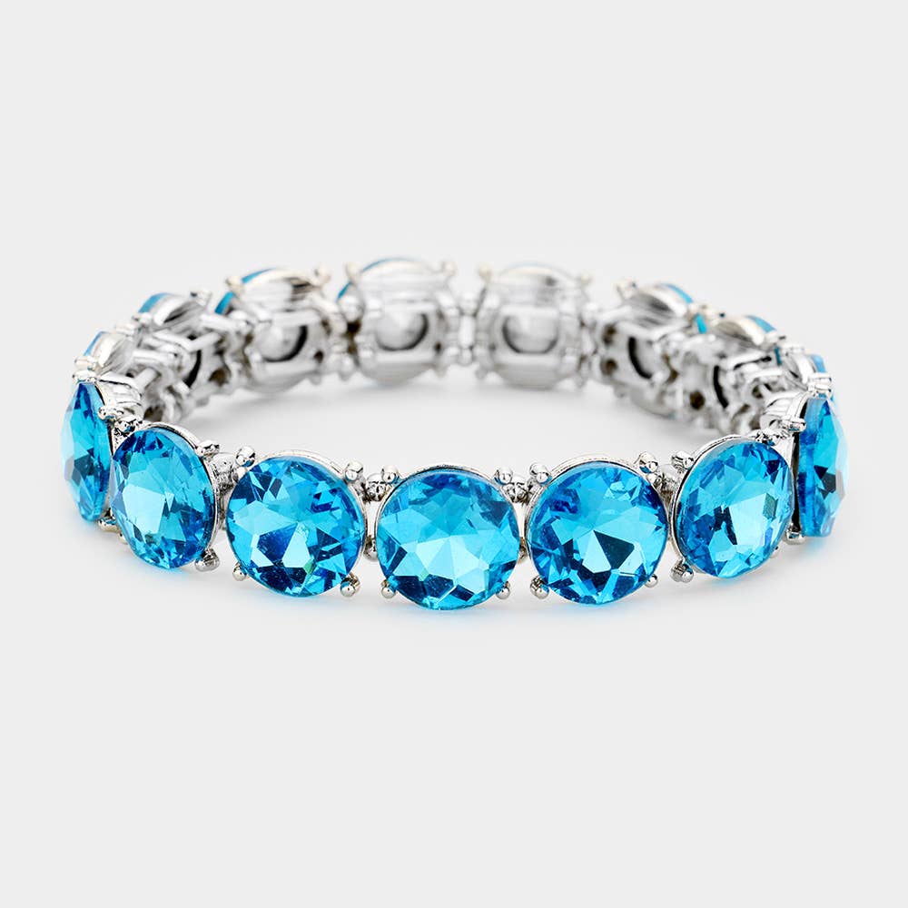 Crystal Round Stretch Evening Bracelet: 2C