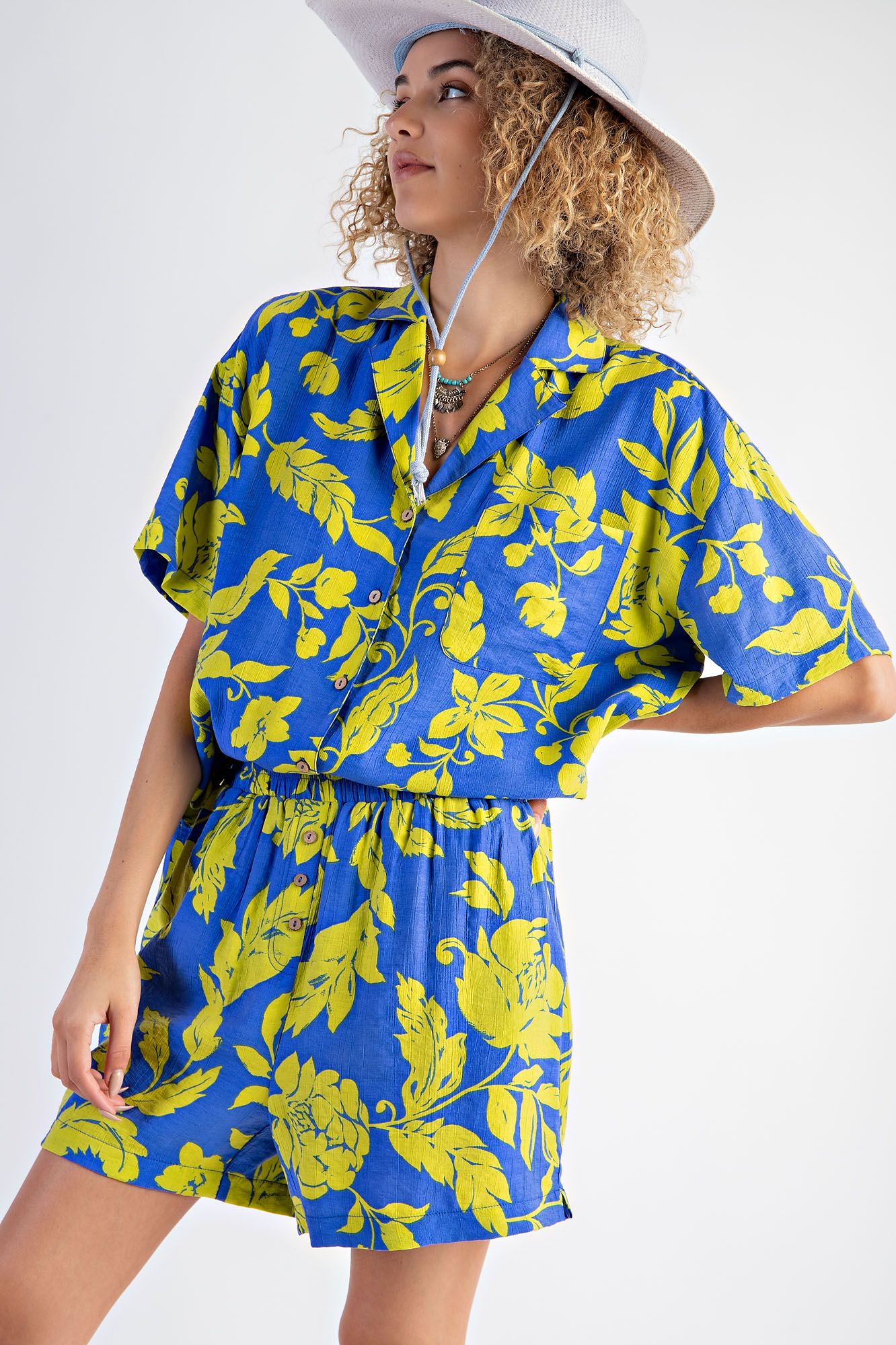 Solana Tropical Shorts Peri Blue