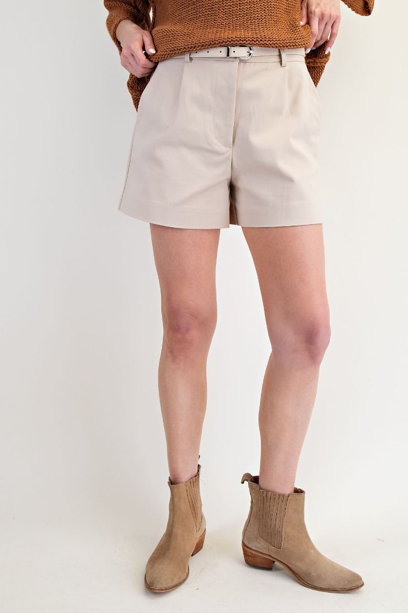 Sloane Stretch Shorts Beige