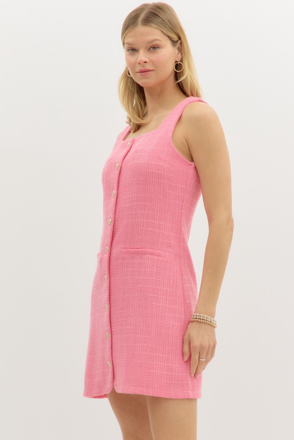 Suzanne Mini Dress Barbie Pink