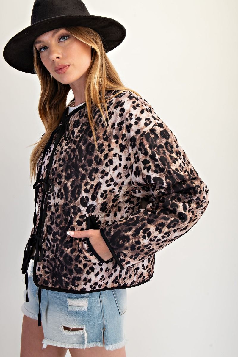 Sierra Animal Print Quilted Jacket