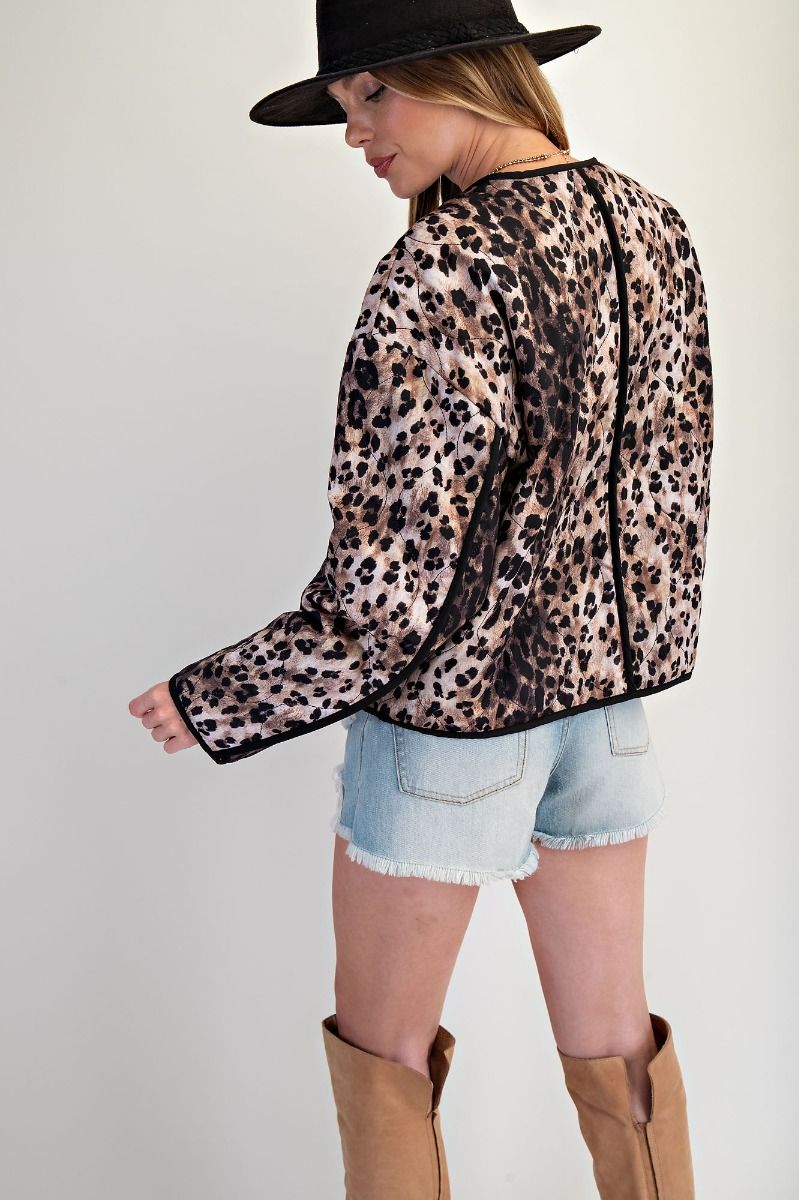 Sierra Animal Print Quilted Jacket