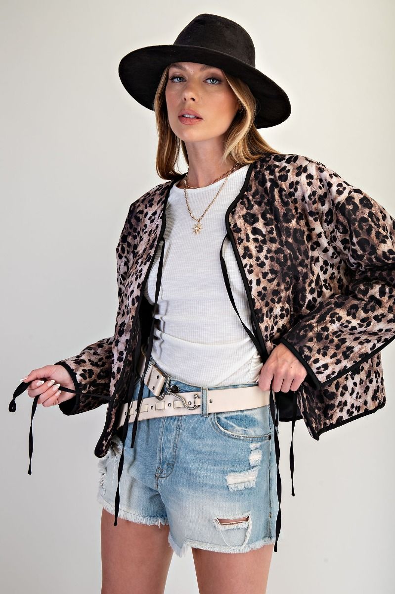 Sierra Animal Print Quilted Jacket